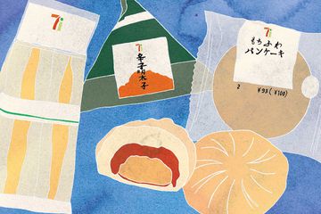 Illustration of Japanese 7-11 snacks