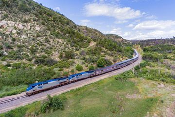 Amtrak Southwest Chief near Climax Canyon Park, New Mexico