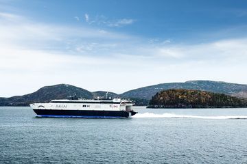 The CAT Ferry, a route can take you from Nova Scotia, Canada to Bar Harbor, Maine.