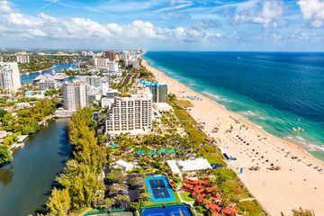 The coastline along South Florida in Fort Lauderdale, Florida