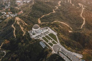 Aerial shot of Griffith observatory