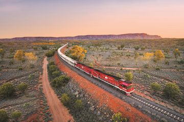 Aerial view of the The Ghan Journey