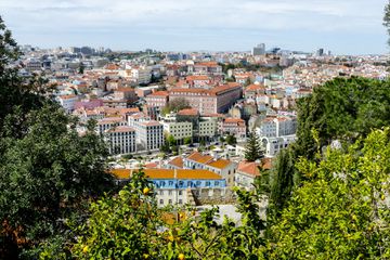 Aerial view of the city in Lisbon Capital City of Portugal