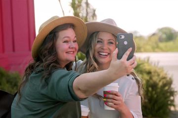 Kristina and Missy pose for a selfie in Napa for 'Meet Me in the Middle'