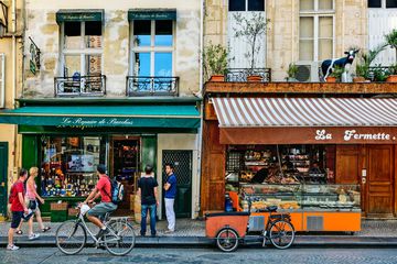 Rue Montorgueil Street Scene in Paris' Second Arrondissement