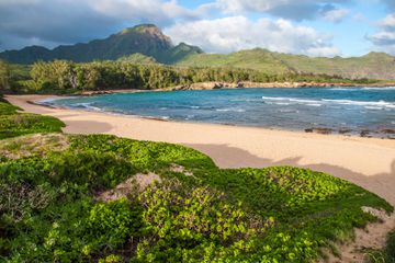 Uncrowded beach on the south shore of Kauai, Hawaii Islands.