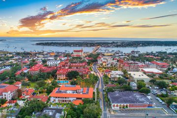 Aerial view of St. Augustine, Florida