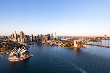 Aerial view of Sydney harbor