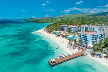 Aerial view of Sandals Dunnâs River in Ocho Rios, Jamaica