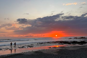 Sunset on the beach in Santa Teresa, Costa Rica