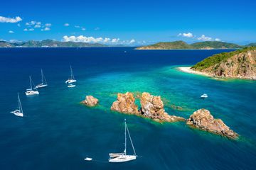 aerial view of the Indians, British virgin islands