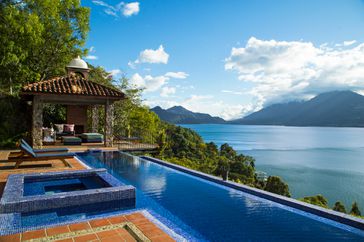 A pool at a hotel in Antigua Guatemala