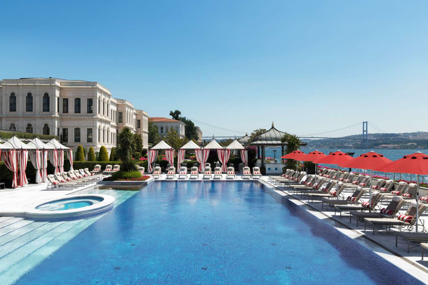 Swimming pool at Four Seasons Hotel Istanbul at the Bosphorus