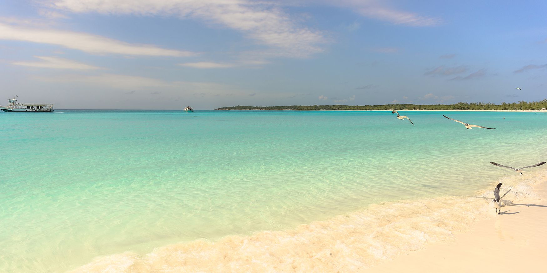 Beach at Little San Salvador Island, Bahamas