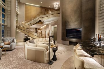 The interior of the Aria Skyvilla two story penthouses