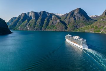 The Sky Princess by Princess Cruises sails through Norway
