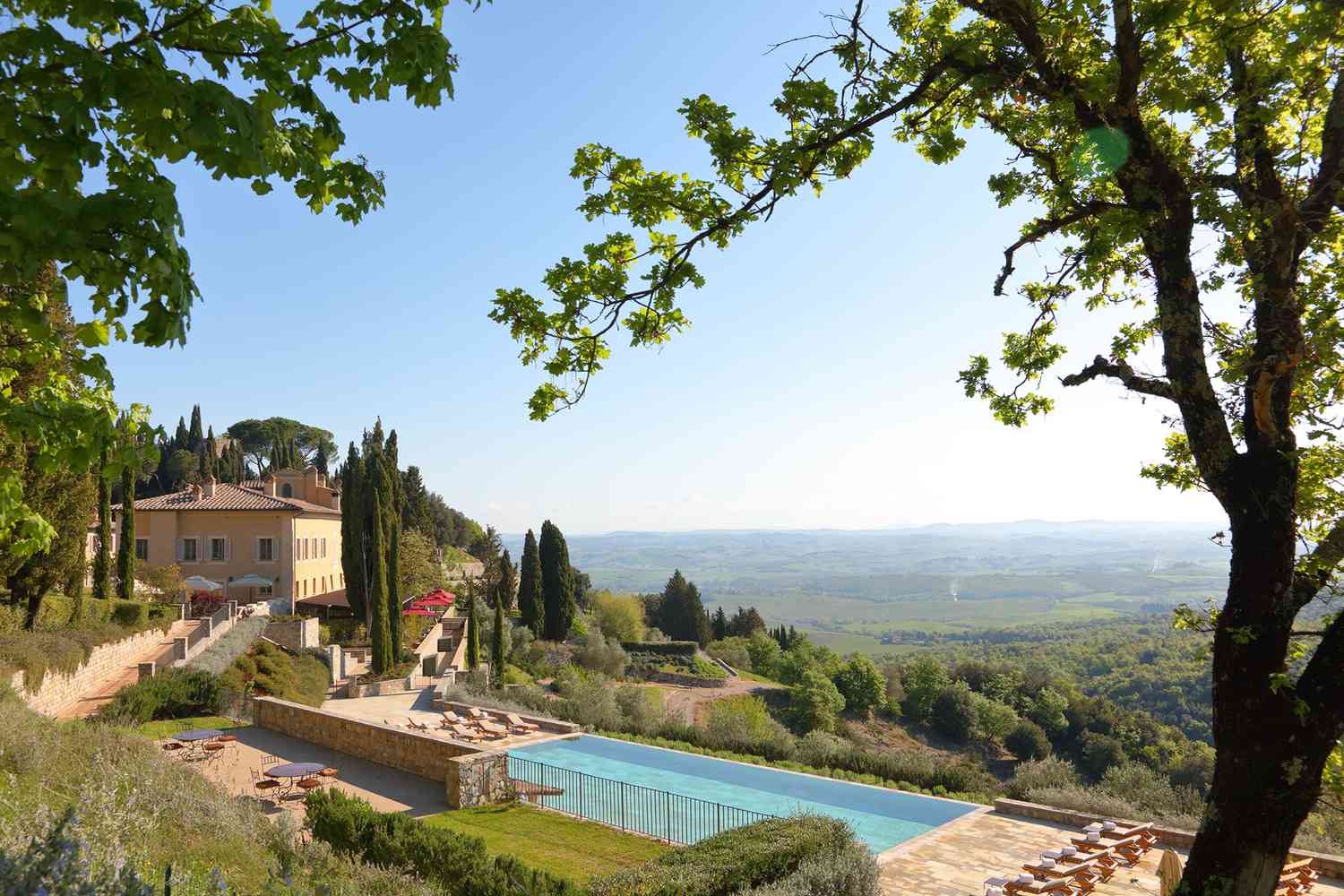 Swimming pool with views at Rosewood Castiglion del Bosco