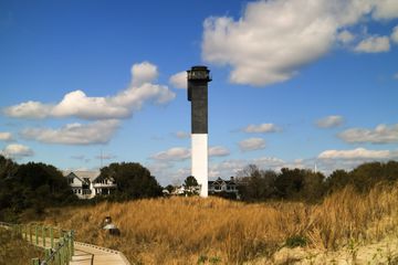 Lighthouse on Sullivans Island near Charleston, South Carolina.
