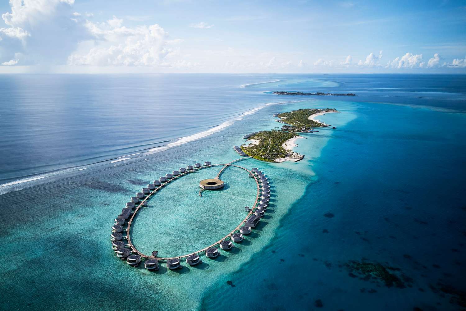 Aerial view of The Ritz-Carlton Maldives, Fari Islands