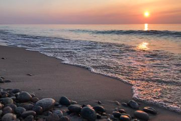 Sunset on Twelvemile Beach in Michigan