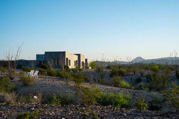 View of main house at Willow House in Terlingua, Texas